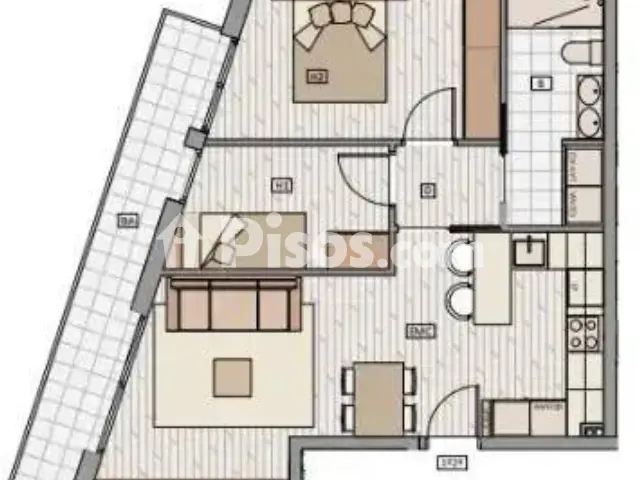 Foto 3 de Piso en venta en Calle Ps Salut 96 Badalona (Barcelona), 96 en La Salut-Lloreda-Sistrells por 242.000 €